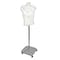 Azar Displays White Plastic Male Bust on Wheeled Plastic Base 900500-WHT - alternate 1